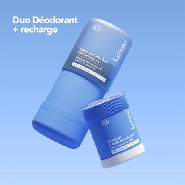 Krème Recharge Déodorant Soin 24h 50g – Protection naturelle et peaux sensibles