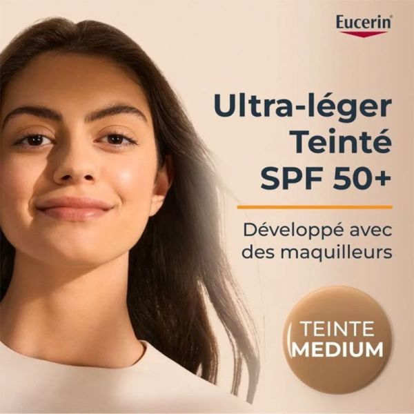 Eucerin  Sun Hydro Protect Fluide Ultra-Léger Teinté SPF 50+ - 50ml - Protection & hydratation