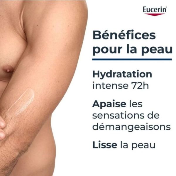 Eucerin UreaRepair Lait Hydratant Intense 10% d'Urée 200 ml - Hydratation intense 72h et soulagement des démangeaisons