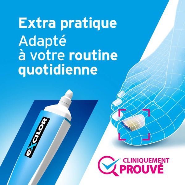 Excilor Stylet Traitement Mycose Ongle - 3,3 ml - Action rapide contre les mycoses