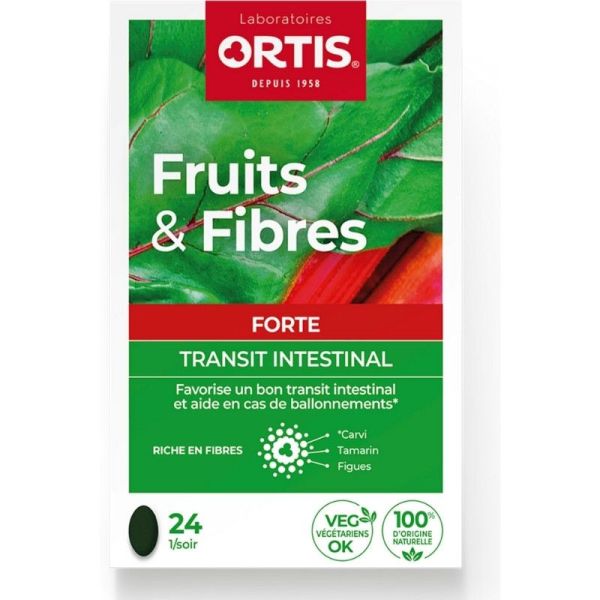 Ortis Transit Intestinal Fruits & Fibres Forte 24 comprimés