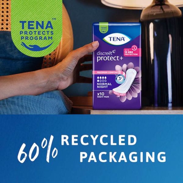 Tena Discreet Normal Night - 10 protections