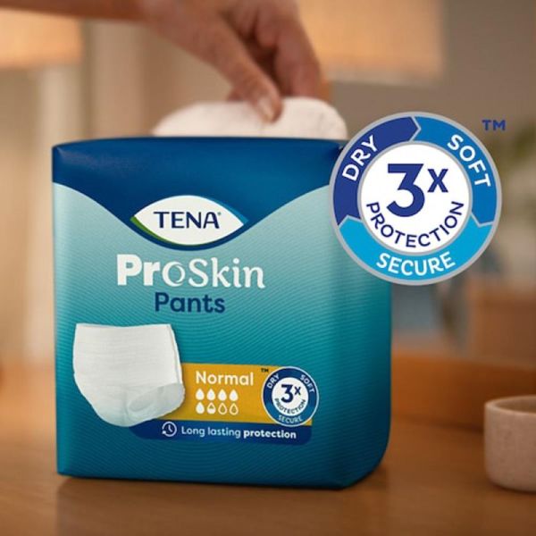 TENA ProSkin Pants Plus - Taille XS - 14 Protections - Fuites Urinaires Modérées à Fortes