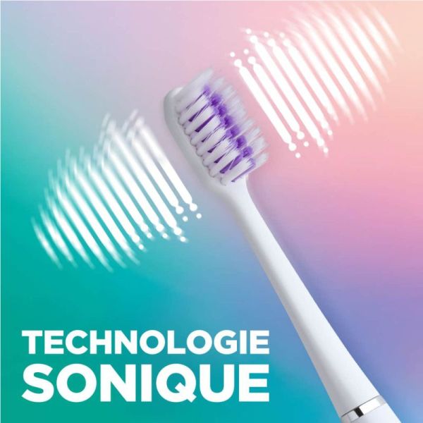 GUM Sonic Ortho Brosse à Dents Électrique à Piles Souple – Nettoyage orthodontique