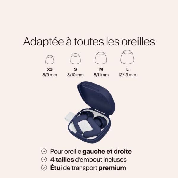 Alpine Silence Midnight Blue Paire de bouchons d'oreille - Calme ultime pour la concentration, le sommeil et les voyages