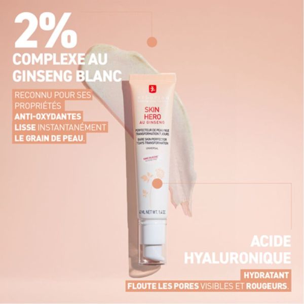 Erborian Skin Hero Perfecteur de Peau Nue 15ml – Soin lissant sans silicone format voyage