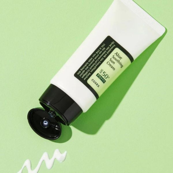 COSRX Aloe Soothing Sun Cream SPF50+ PA+++ 50ml - Crème solaire hydratante et apaisante à l'aloe vera