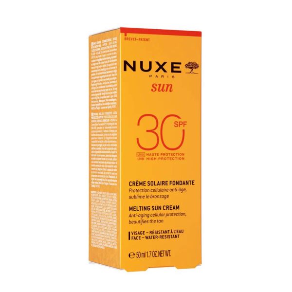Nuxe Sun Crème Solaire Fondante SPF30 Visage 50ml - Protège, hydrate, sublime, résiste à l'eau