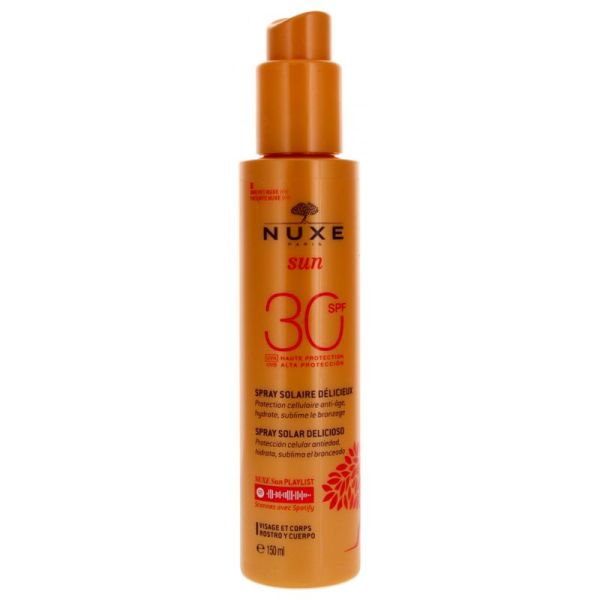 Nuxe Sun Spray Solaire Délicieux SPF30 - 150 ml - Protection solaire et bronzage sublimé