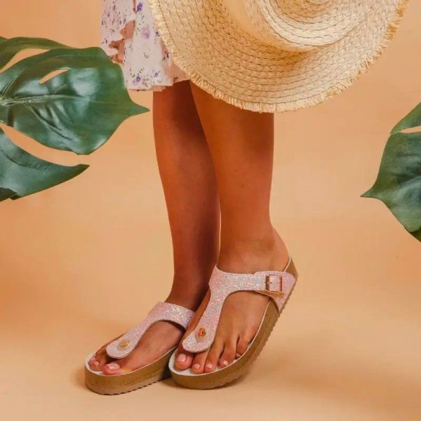 Gelato Tong Sandale Woodstock 3.0 Anatomique - 1 Paire - Couleur : Cipria Pailleté - Taille : 40-41