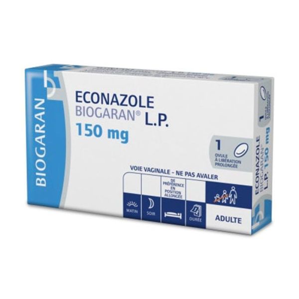 Biogaran Econazole LP 150 mg Ovule - Mycoses Vulvo-Vaginales - 1 ovule