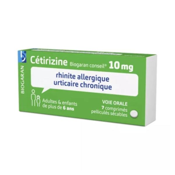 Cétirizine 10mg 7 comprimés