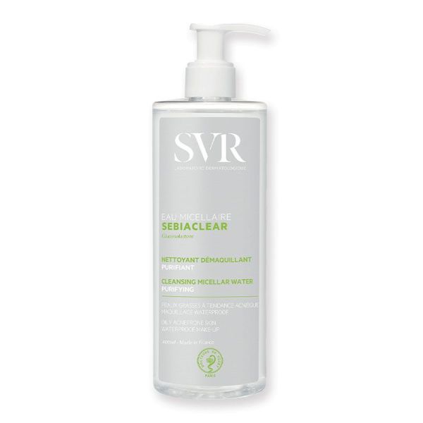 SVR Sebiaclear Eau Micellaire Purifiante - 400 ml - Peaux Grasses à Tendance Acnéique