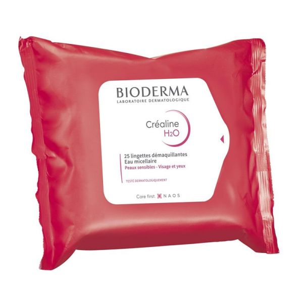 Bioderma Créaline H2O Lingettes Dermatologiques 25 Lingettes