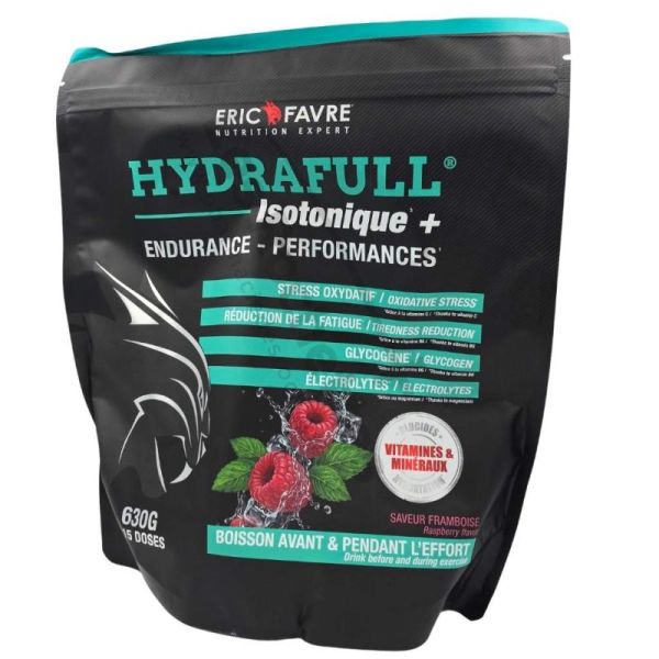 Eric Favre Hydrafull Isotonique+ Saveur Framboise 630 g – hydratation et performance endurance
