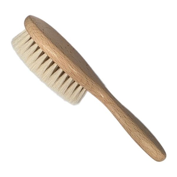 Cartel Brosse Cheveux - Pour Bébé - Couleur Bois Naturel - 1 pièce - Poils Ultra-Doux