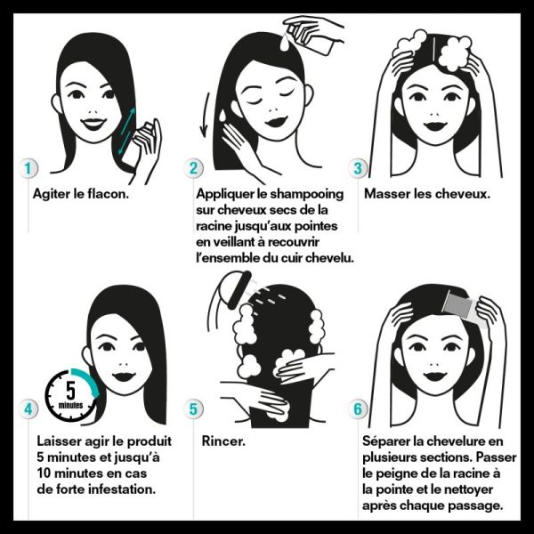 Pouxit Shampoing Flash Anti-Poux & Lentes - 100ml + Peigne - Efficacité rapide en 5 minutes
