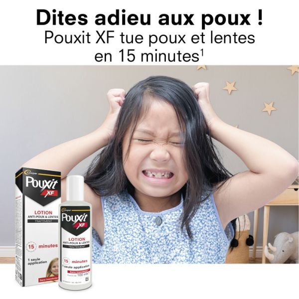 Pouxit Lotion Anti-Poux & Lentes - Lot de 2 x 100 ml - Élimination efficace sans insecticide