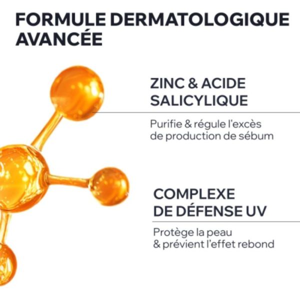 Uriage Hyséac 3-Régul+ Soin Global Anti-Imperfections SPF50+ 50 ml - Soin dermatologique anti-imperfections et anti-effet rebond