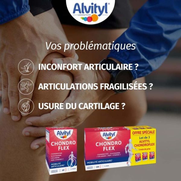 Alvityl Chondroflex -180 comprimés - Confort articulaire et protection du cartilage