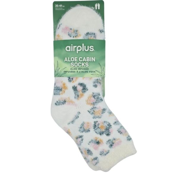 AirPlus Aloe Cabin Chaussettes Hydratantes fleurs blanc - Pointure 35-41  - Confort et douceur