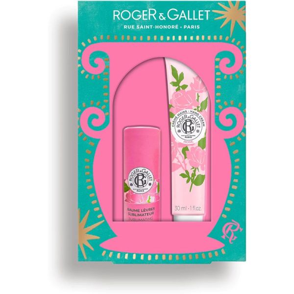 Roger & Gallet Rose Crème Mains 30 ml + Baume Lèvres Sublimateur 3,5 g