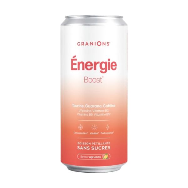 Granions Énergie Boost Canette 33cl - La boisson pétillante pour rester focus et dynamique