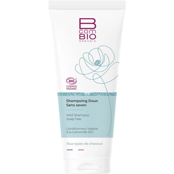 BcomBIO Shampoing Doux Sans Savon - 200 ml - Nettoie en douceur et respecte tous les cheveux
