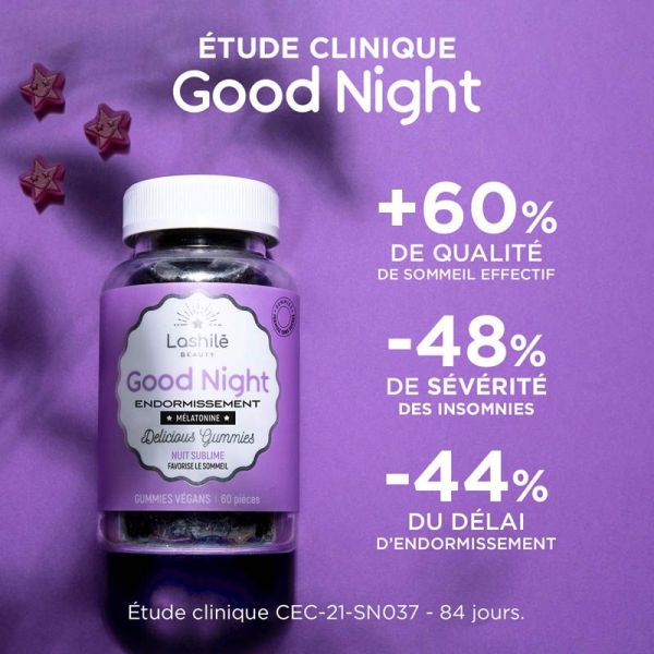 Lashilé Beauty Good Night - Nuit Sublime - Complément à la Mélatonine - 60 Gummies