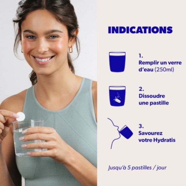 Hydratis Citronnelle Gingembre 10 pastilles - Hydratation optimisée et récupération musculaire