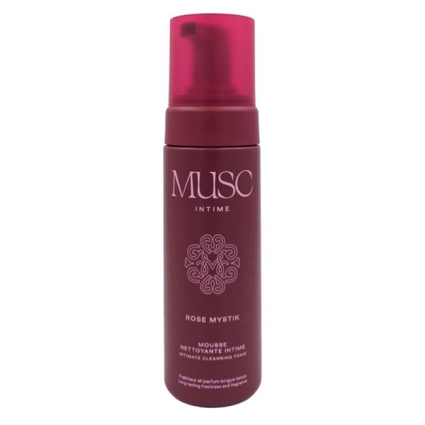 Musc Intime Rose Mystik Mousse Nettoyante Intime 150 ml - Fraîcheur et parfum longue tenue pour la toilette intime