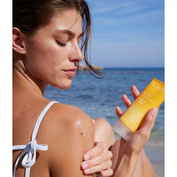 La Rosée Lait Solaire à l'Huile d'Abricot Bio SPF50+ 150ml - Protection solaire visage et corps, protège, hydrate, sublime