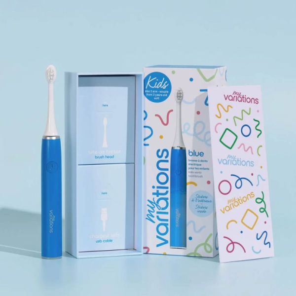 Myvariations Kids Brosse À Dents Électrique Enfant - De 3 à 12 ans - Couleur Bleu - 1 unité
