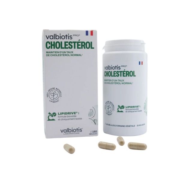 Valbiotis Pro® Cholestérol 180 gélules - Régule naturellement le cholestérol