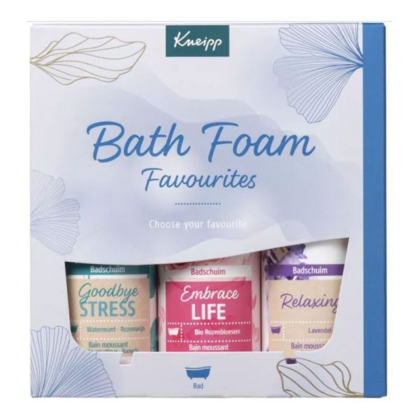 Kneipp Coffret Bath Foam Favourites - Bain Moussant - Trio de Bain Détente - 3 x 100 ml