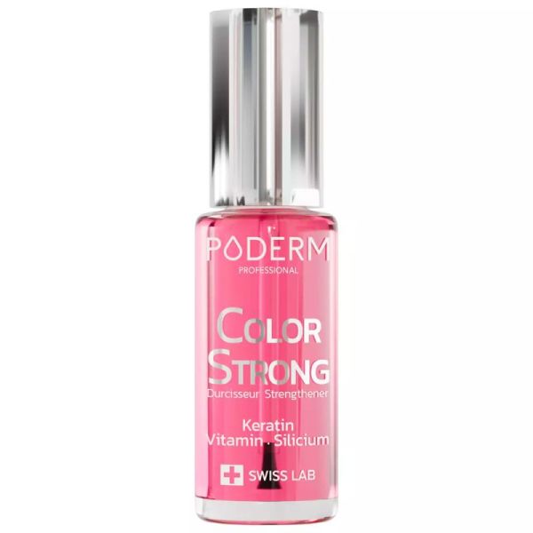 Poderm Color Strong Vernis Durcisseur - 8ml - Couleur : Gloss Éclat - Renforce, protège et sublime les ongles