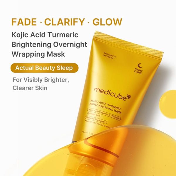 Medicube Masque de Nuit Acide Kojique et Curcuma 75ml – Éclat et anti-taches