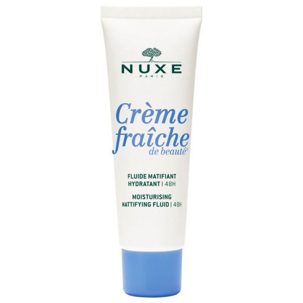 Nuxe Crème Fraîche de Beauté Fluide Matifiant Hydratant 48H - 50 ml - Hydrate intensément et matifie