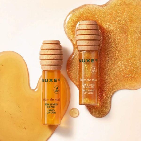 NUXE Rêve de Miel Soin Lèvres au Miel Or 10ml - Sublime et illumine les lèvres