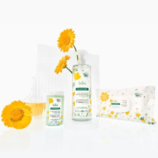 Klorane Eau Nettoyante Bébé 750 ml - Nettoie, protège et apaise sans rinçage