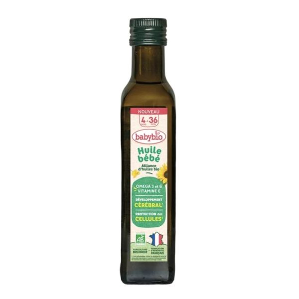 Babybio Bébé Alliance d’Huiles Végétales Bio 4 à 36 Mois - 25cl