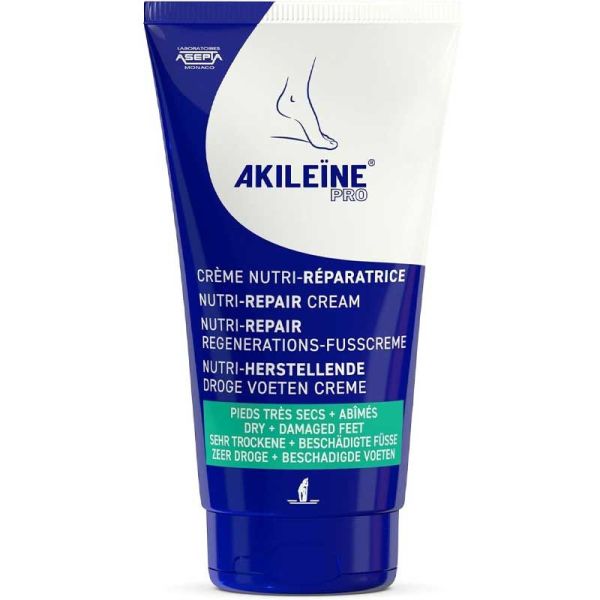 Akileïne Crème Nutri-Réparatrice Pieds 75ml - Pieds très secs, abîmés