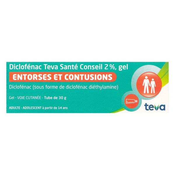 Diclofénac 2% Gel - Entorses et Contusions - 30g