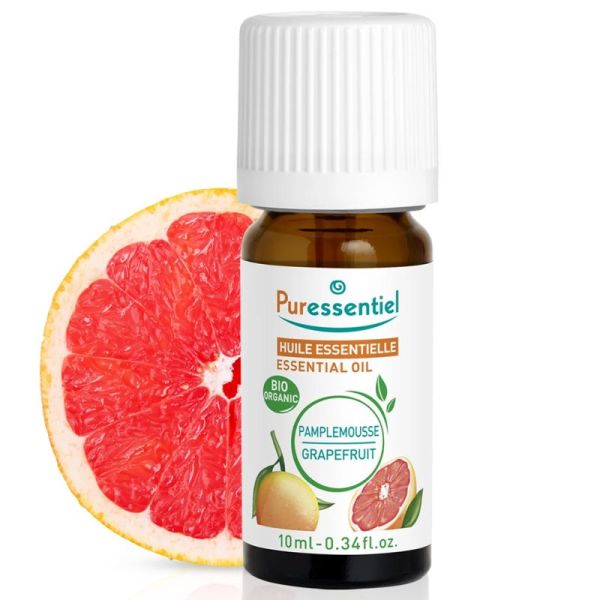 Puressentiel Huile Essentielle Pamplemousse Bio 10 ml – Favorise le drainage, stimule la digestion et assainit l'atmosphère