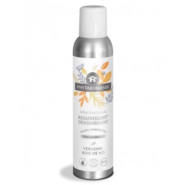 Phytaromasol Spray Assainissant et Désodorisant - Pour la Maison - Verveine et Bois de Hô - Spray de 250 ml