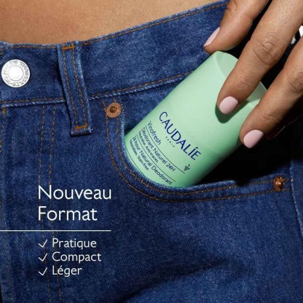 Caudalie Vinofresh Déodorant Stick Naturel 50 g - Neutralise les odeurs 24h sans aluminium
