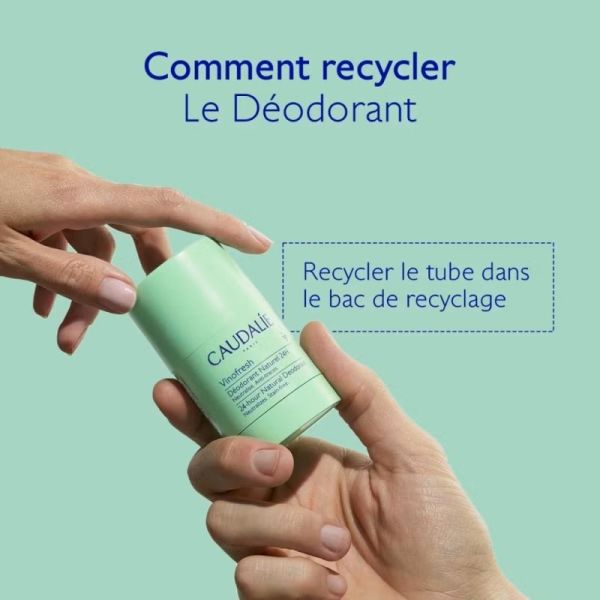 Caudalie Vinofresh Déodorant Stick Naturel 50 g - Neutralise les odeurs 24h sans aluminium