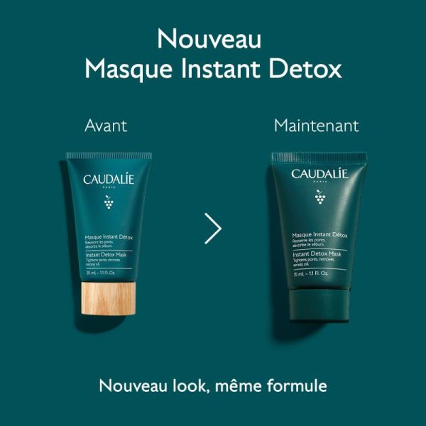 Caudalie Vinergetic C+ Masque Instant Detox - 35ml - Purifie, resserre les pores et ravive l’éclat