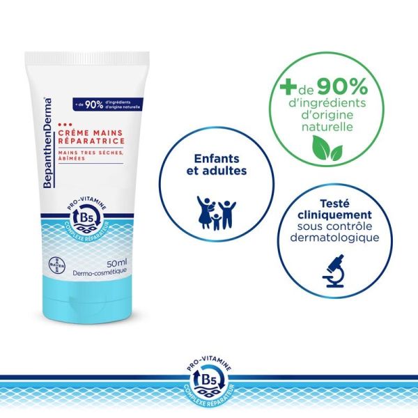 Bayer BepanthenDerma Crème Mains Réparatrice - 50ml