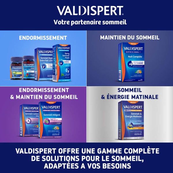 Valdispert Sommeil & Energie Matinale - 30 Comprimés - Réduit le Temps d'Endormissement